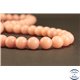Perles semi précieuses en jade mashan - Rondes/8 mm - Rose Pâle