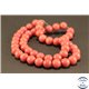Perles semi précieuses en jade mashan - Rondes/8 mm - Fire Brick