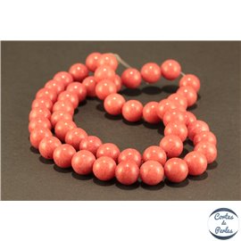 Perles en marbre fire brick - Rondes/8mm