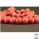 Perles semi précieuses en jade mashan - Rondes/8 mm - Fire Brick