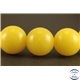 Perles semi précieuses en jade mashan - Rondes/8 mm - Jaune Canari