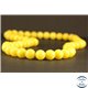 Perles semi précieuses en jade mashan - Rondes/8 mm - Jaune Canari