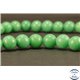 Perles semi précieuses en jade mashan - Rondes/8 mm - Vert Océan