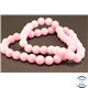 Perles semi précieuses en jade mashan - Rondes/8 mm - Rose Flamant