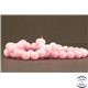 Perles semi précieuses en jade mashan - Rondes/8 mm - Rose Flamant