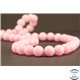 Perles semi précieuses en jade mashan - Rondes/8 mm - Rose Flamant