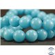 Perles semi précieuses en jade mashan - Rondes/8 mm - Turquoise Clair