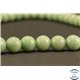 Perles semi précieuses en jade mashan - Rondes/8 mm - Kaki