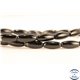 Perles semi précieuses en agate - Ovales/12 mm - Noir