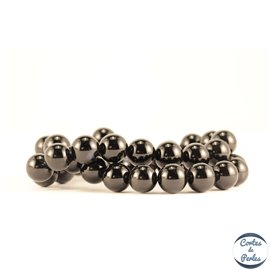 Perles en agate noire - Rondes/10mm - Grade AB