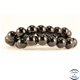Perles semi précieuses en agate - Rondes/12 mm - Noir - Grade A