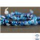 Perles semi précieuses en Agate - Rondes/4 mm - Bleu Marine