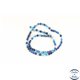 Perles semi précieuses en Agate - Rondes/4 mm - Bleu Marine