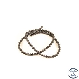 Perles en agate noire - Rondes/4mm - Grade A