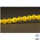 Perles semi précieuses en Agate - Rondes/6 mm - Jaune Canari