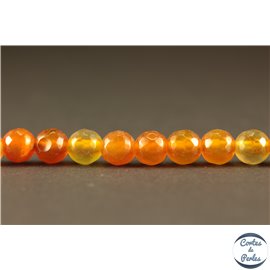 Perles en agate rouge orangé - Rondes/6mm