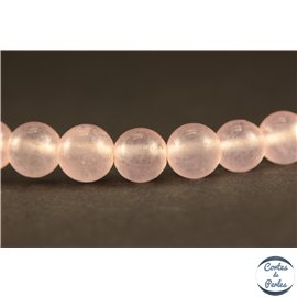 Perles en agate rose clair - Rondes/6mm