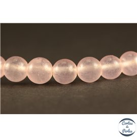 Perles semi précieuses en Agate - Rondes/6 mm - Rose Clair