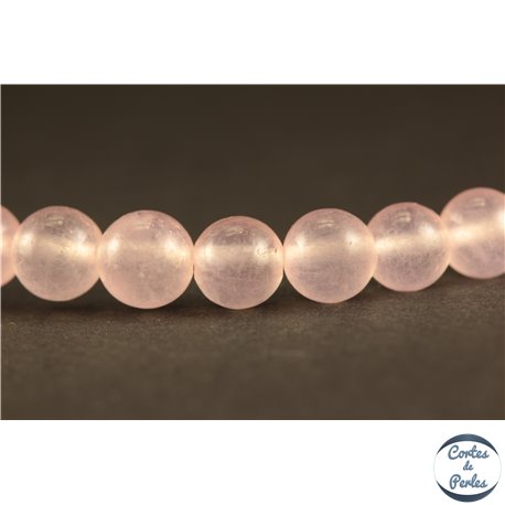 Perles semi précieuses en Agate - Rondes/6 mm - Rose Clair