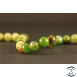 Perles en agate lime green - Rondes/6mm