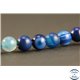 Perles semi précieuses en Agate - Rondes/6 mm - Bleu Océan