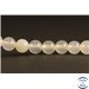 Perles semi précieuses en Agate - Rondes/6 mm - Blanc Foggy