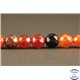 Perles semi précieuses en Agate - Rondes/6 mm - Rouge et Noir