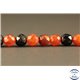 Perles semi précieuses en Agate - Rondes/6 mm - Rouge et Noir