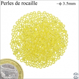 Perles de Rocaille - Cercle/3,5 mm - Jaune