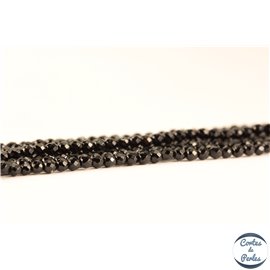 Perles semi précieuses en Agate - Ronde/2 mm - Noir