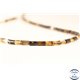 Perles semi précieuses en Agate - Tube/3 mm - Noir