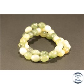 Perles en butter jade - Ovales/8mm