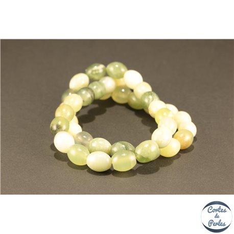 Perles semi précieuses en Jade - Ovale/8 mm - Butter Jade