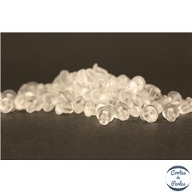 Fermoirs boucles d'oreilles en Plastique - 4 mm - Transparent