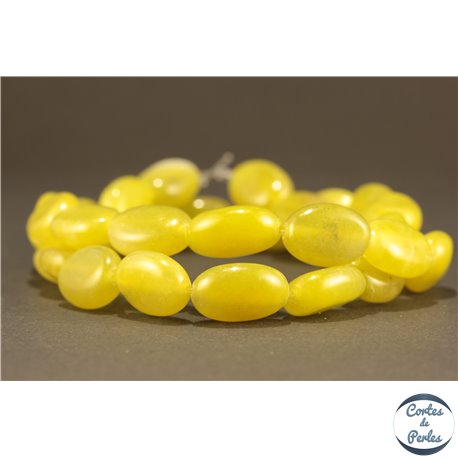 Perles semi précieuses en Péridot - Ovale/14 mm