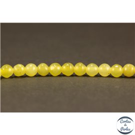 Perles semi précieuses en Péridot - Ronde/4 mm