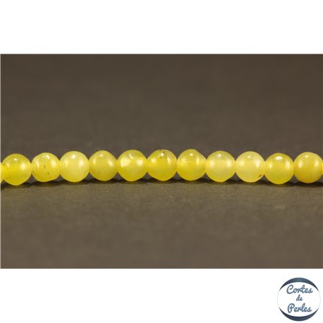 Perles semi précieuses en Péridot - Ronde/4 mm