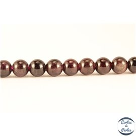 Perles en grenat - Rondes/4mm