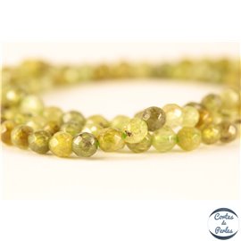 Perles en grenat vert - Rondes/3mm