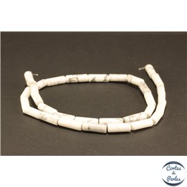 Perles en howlite - Tubes/5mm