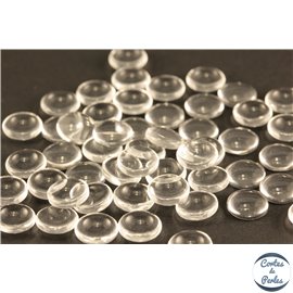 Cabochons en Verre - Demi-Globe/8 mm - Transparent