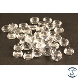 Cabochons en verre - Demi-globes/8 mm - Transparent