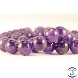 Perles en améthyste - Rondes/10mm - Grade AB