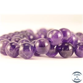 Perles en améthyste - Rondes/10mm - Grade AB