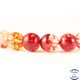 Perles semi précieuses en Cristal Crack - Ronde/10 mm - Corail