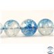 Perles semi précieuses en Cristal Crack - Ronde/10 mm - Bleu Ciel
