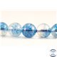 Perles semi précieuses en Cristal Crack - Ronde/8 mm - Bleu Ciel