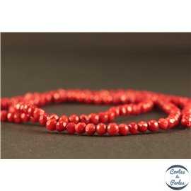 Perles en corail dark red - Rondes/3mm