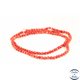 Perles semi précieuses en Corail - Ronde/3 mm - Dark Red