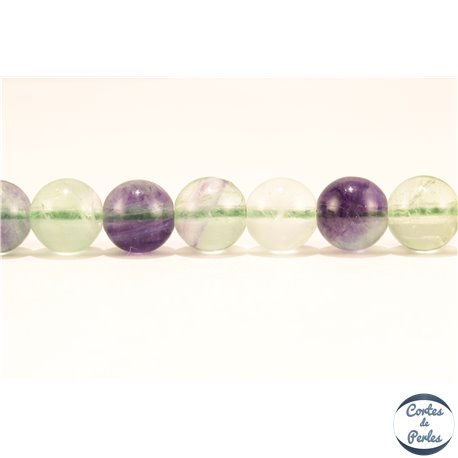 Perles semi précieuses en Fluorite - Ronde/8 mm - Vert - Grade A